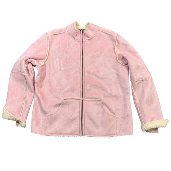 Bit & Bridle Jacket Womens 2XL Peony Sherpa Lined Kangaroo Pocket Full Zipper - Picture 1 of 10